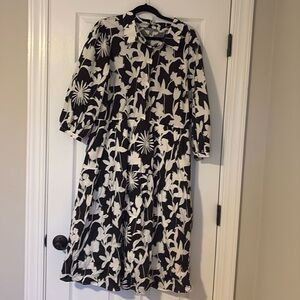Anthropology Darla Flora Midi Dress size large